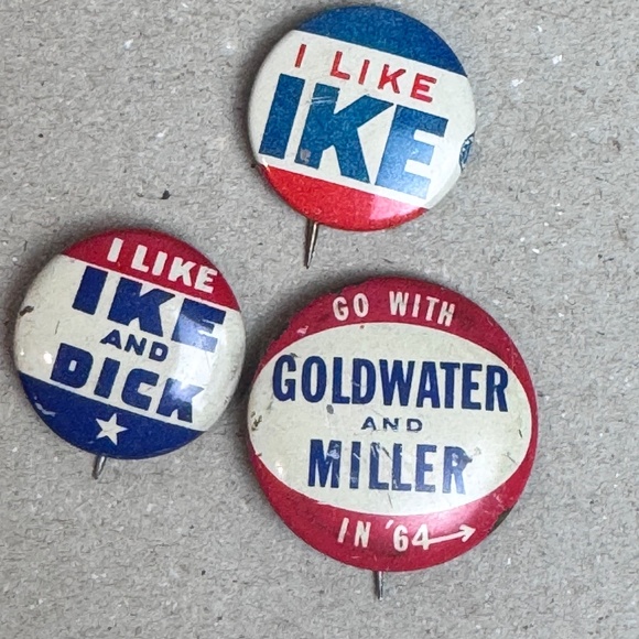 I Like Ike & Other Political Pinback Buttons Vintage - Picture 7 of 8